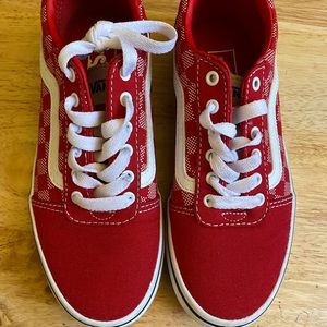 Vans - ward red & white checkered sneakers